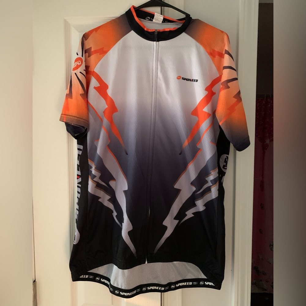 Sponeed Bicycle Cycling Jersey Adult Men's Size 3X Full Zip Short Sleeve
